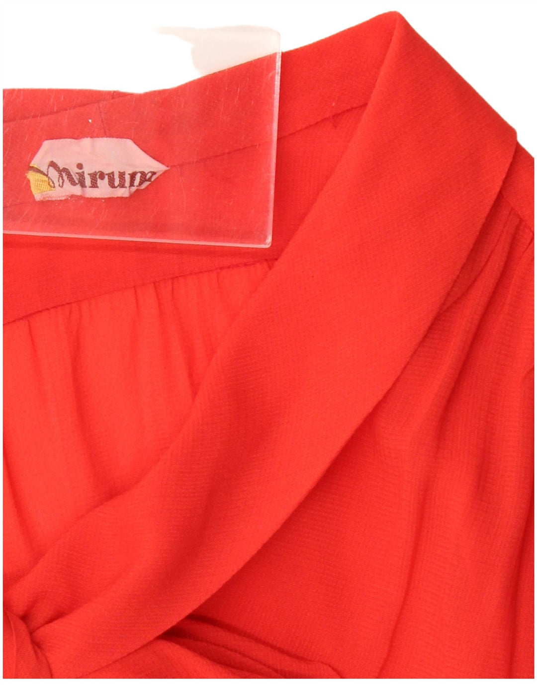 VINTAGE Γυναικεία Μπροστινή Γραβάτα See Through Shirt Μπλούζα UK 16 Large Red