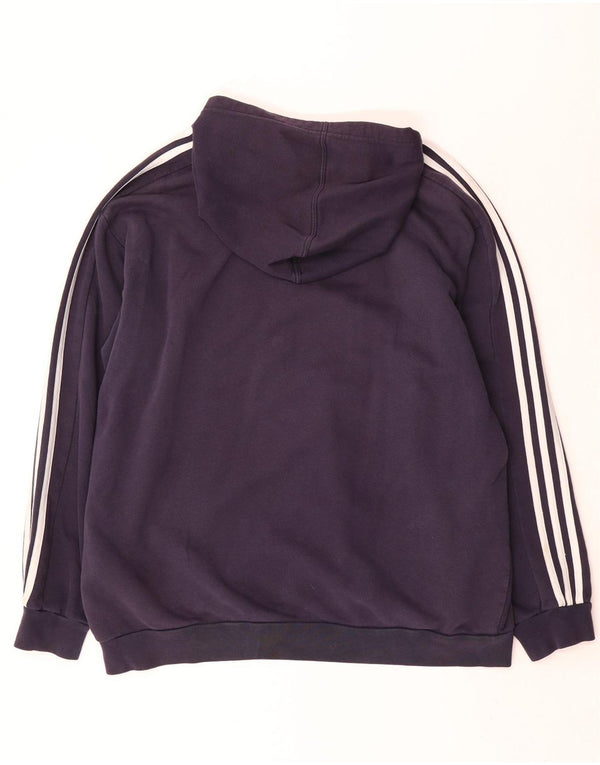 Adidas Ανδρικό Hoodie Jumper 2XL Navy Blue Cotton