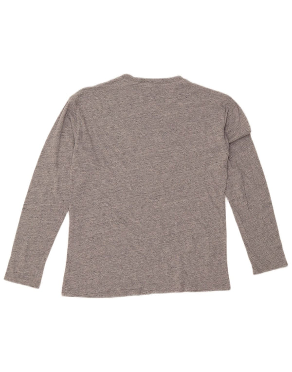 ZARA Girls Graphic Top Long Sleeve 11-12 Years Grey Cotton
