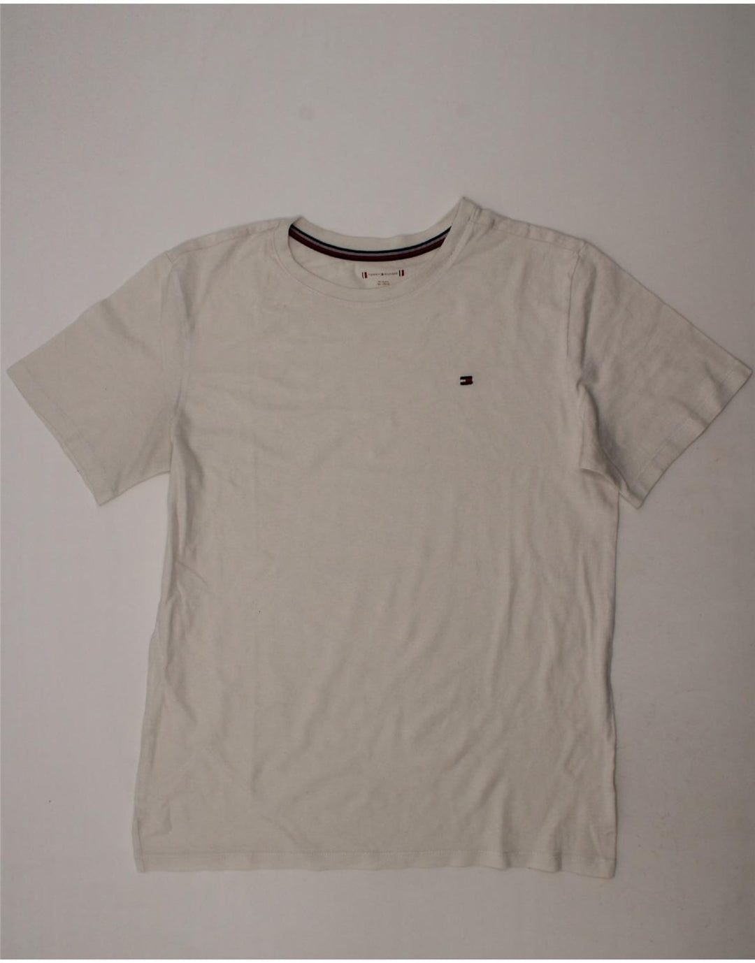 TOMMY HILFIGER Boys T-Shirt Top 14-15 Years Grey Vintage Tommy Hilfiger and Second-Hand Tommy Hilfiger from Messina Hembry 
