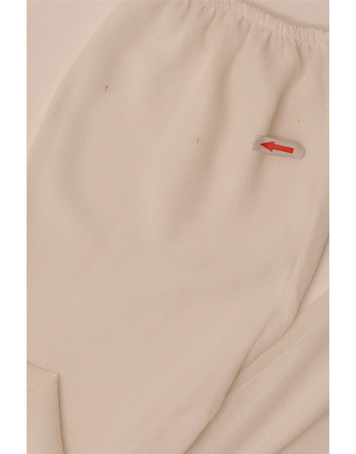 Zara Γυναικεία μακρυμάνικη μπλούζα Crop Top UK 16 Large White
