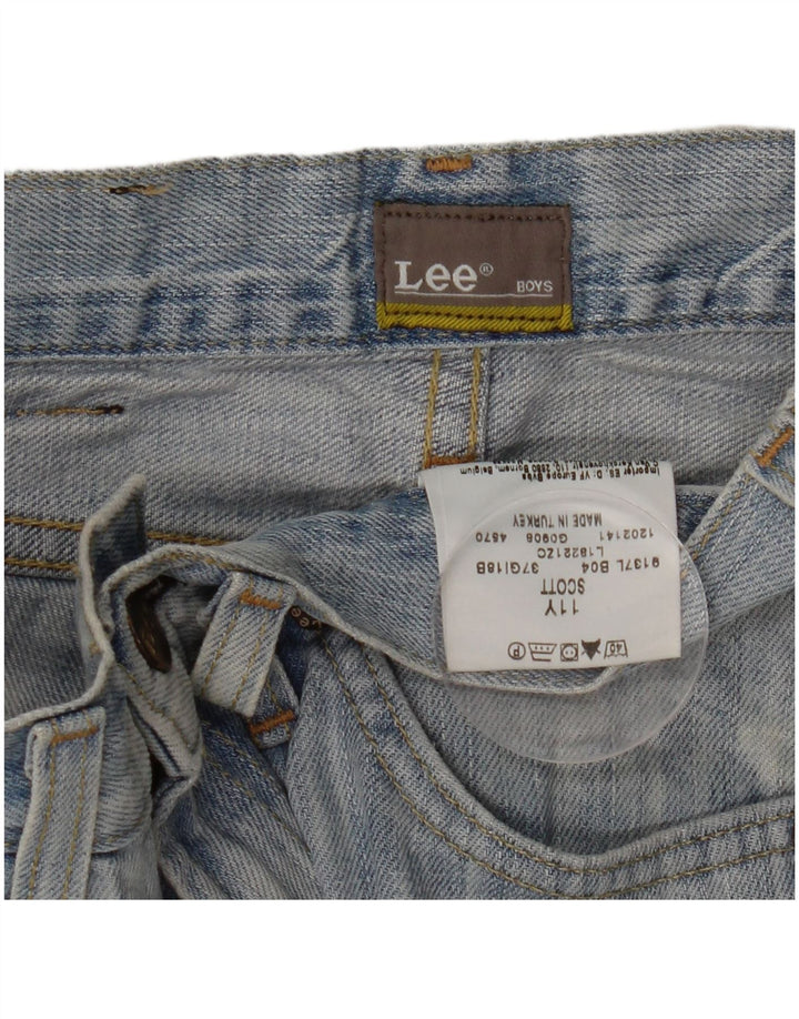 LEE Boys Scott Straight Jeans 10-11 ετών W26 L27 Μπλε βαμβακερό