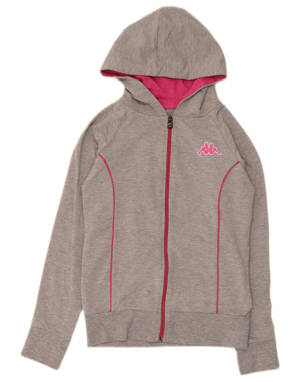 Πουλόβερ Kappa Boys Zip Hoodie 11-12 ετών Γκρι βαμβακερό