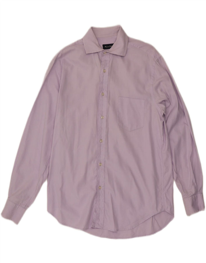 Ανδρικό πουκάμισο Massimo Dutti Νούμερο 15 3/4 40 Μεσαίο Μωβ Ψαροκόκκαλο