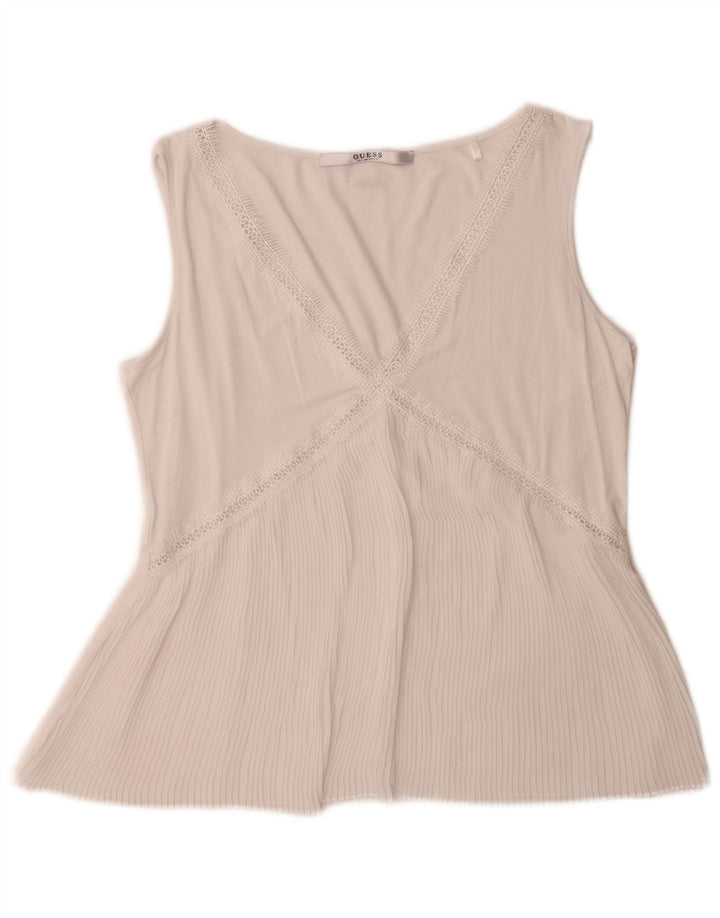 Γυναικεία αμάνικη μπλούζα Guess Top UK 12 Medium White