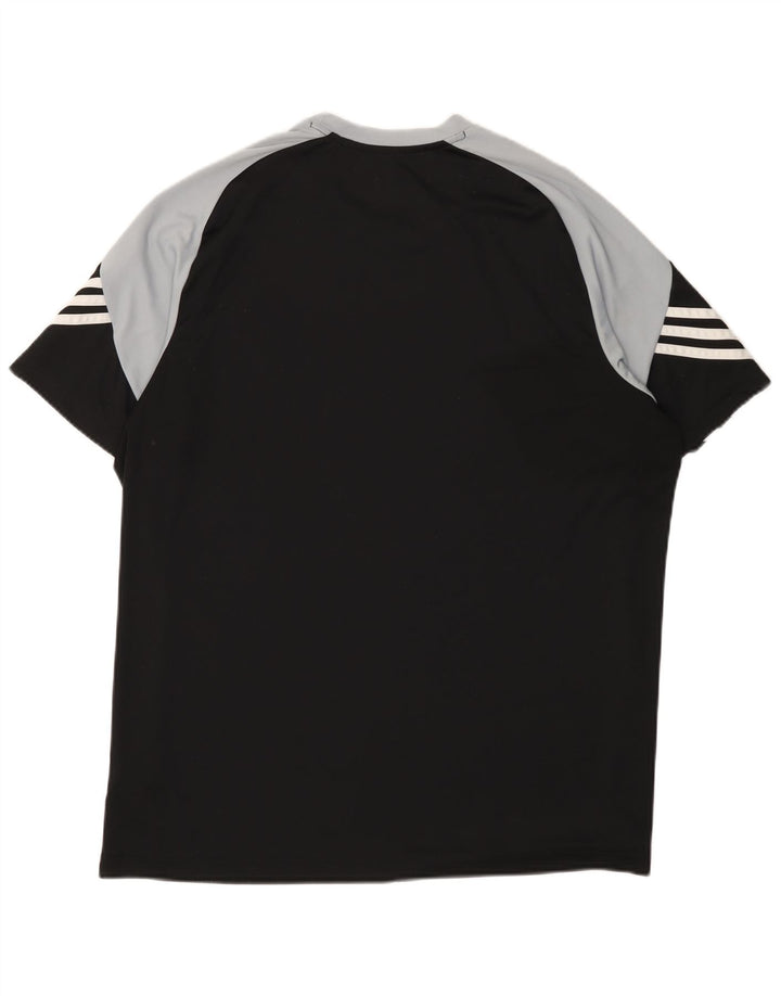 Ανδρικό γραφικό μπλουζάκι ADIDAS Climalite Top XL Μαύρο πολύχρωμο πολυεστέρα