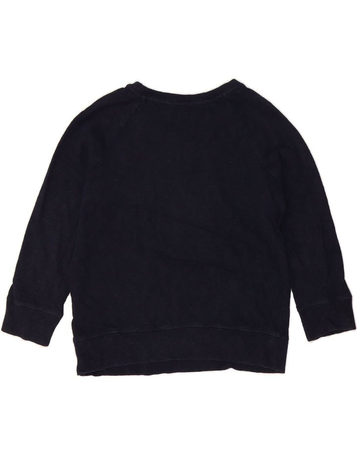 J. CREW Γυναικεία υπερμεγέθη γραφική φούτερ Jumper UK 10 Small Navy Blue