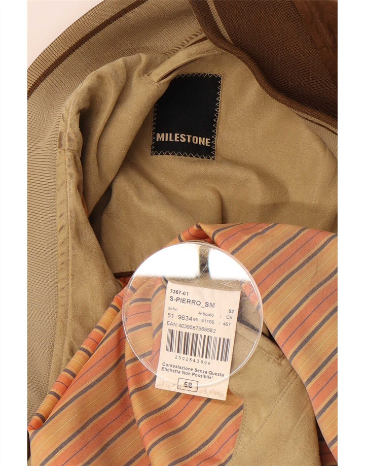 Milestone Ανδρικό Bomber Jacket IT 48 4XL Καφέ Πολυεστέρας
