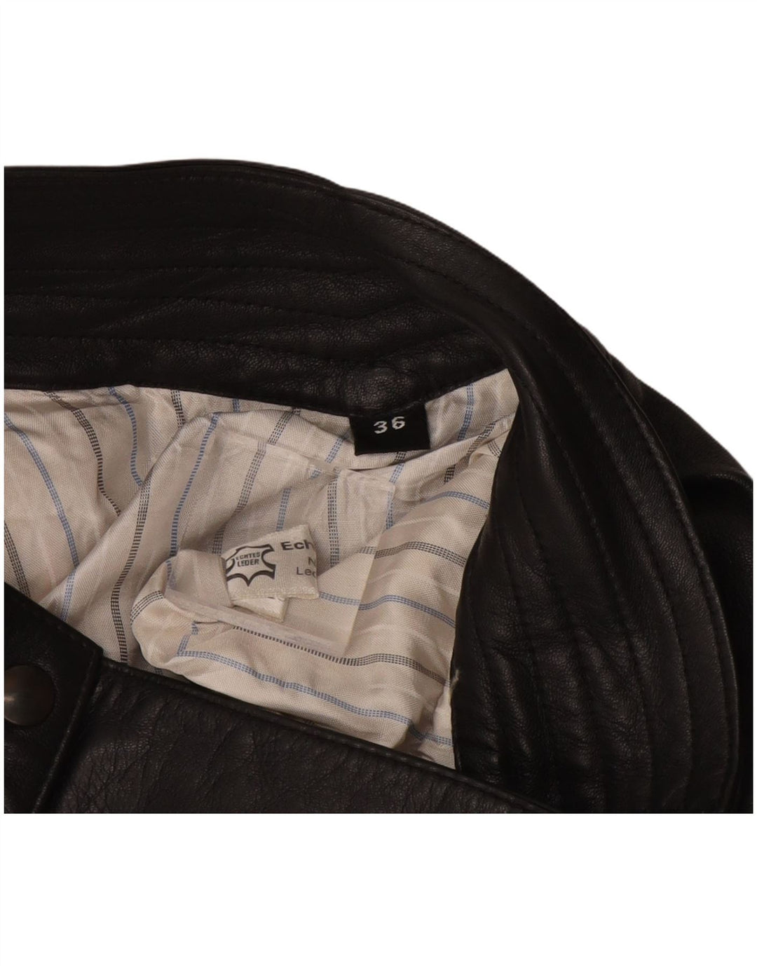 Vintage Γυναικεία Δερμάτινη Φούστα EU 36 Small W26 Μαύρη Δερμάτινη