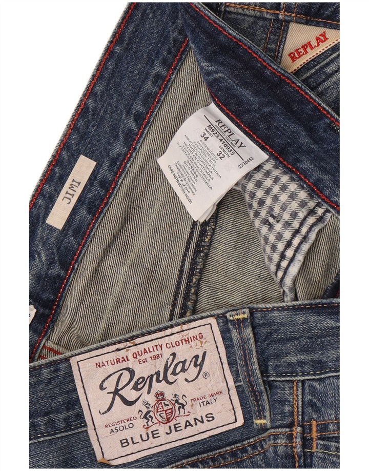 Replay Ανδρικό Jimi Bootcut Jeans W34 L32 Blue Cotton