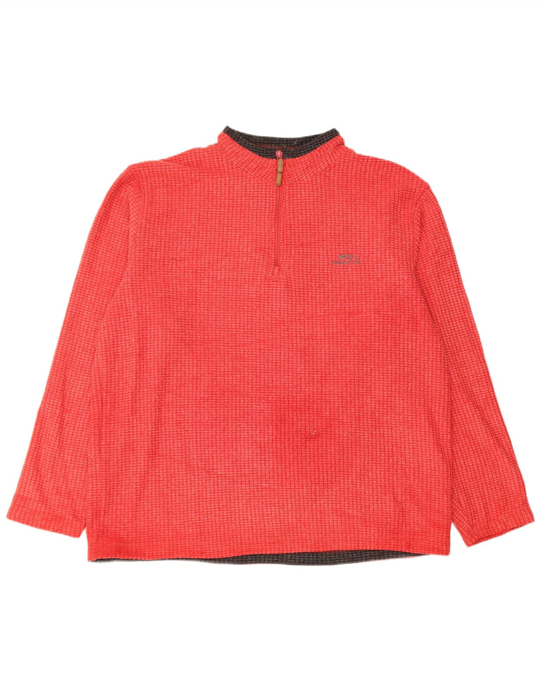 Weird Fish Mens Zip Fleece Jumper 2XL Red Polyester