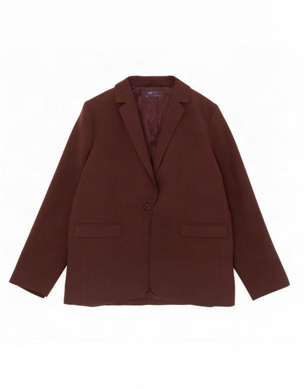 Marks & Spencer Γυναικείο μπουφάν σακάκι με 1 κουμπί UK 18 XL καφέ πολυεστέρας