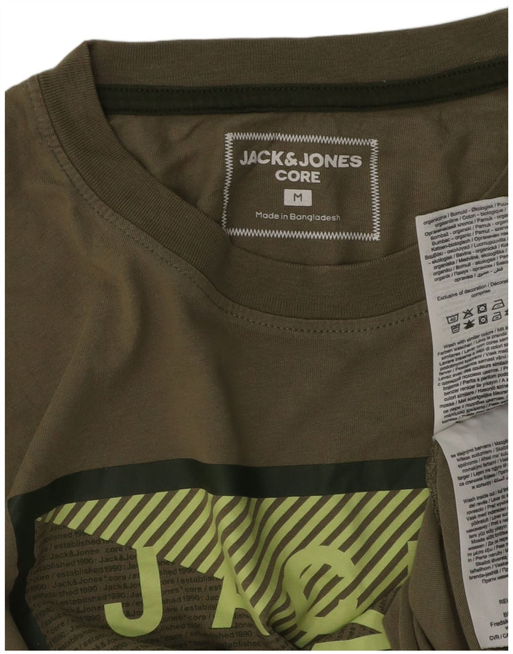 Ανδρικό γραφικό μπλουζάκι Jack & Jones Top Medium Khaki Cotton