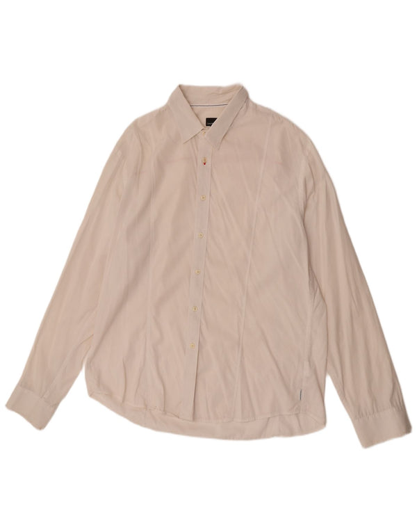 Ανδρικό πουκάμισο Calvin Klein Jeans 2XL από λευκό βαμβακερό