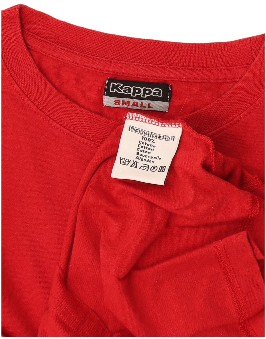 Kappa Ανδρικό T-Shirt Top Μικρό κόκκινο βαμβακερό