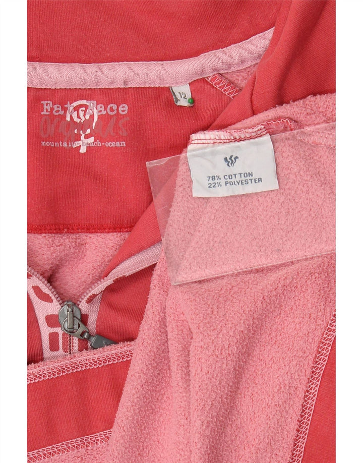 FAT FACE Γυναικείο φούτερ με φερμουάρ, γραφικό, Jumper UK 12 Medium Pink