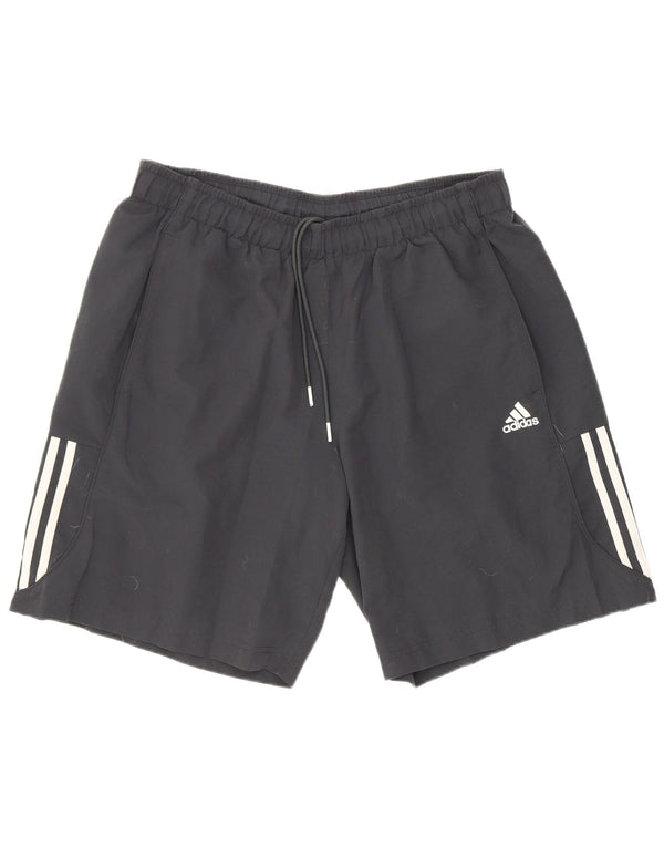 Ανδρικό αθλητικό σορτς Adidas Μεγάλο μαύρο πολυεστερικό αθλητικό