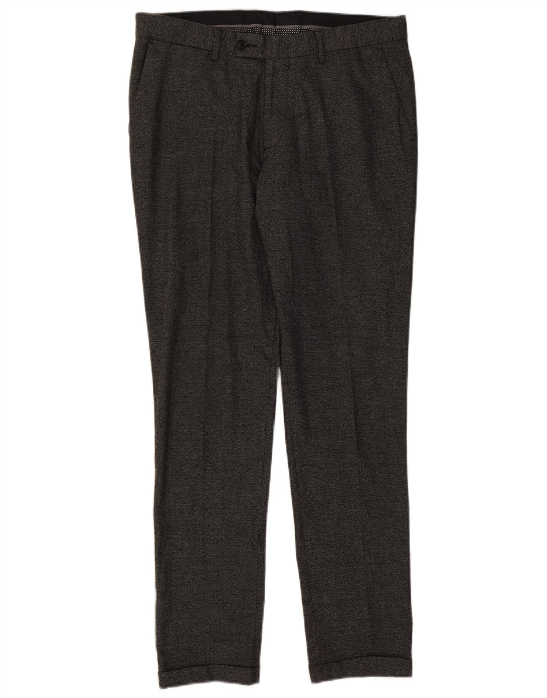 Zara Ανδρικό Slim Suit Παντελόνι EU 42 Large W32 L32 Grey Polyester