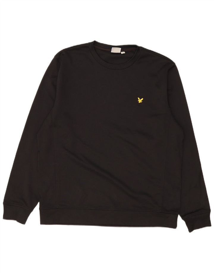 Ανδρικό φούτερ Lyle & Scott Jumper Large Μαύρο Πολυεστέρας