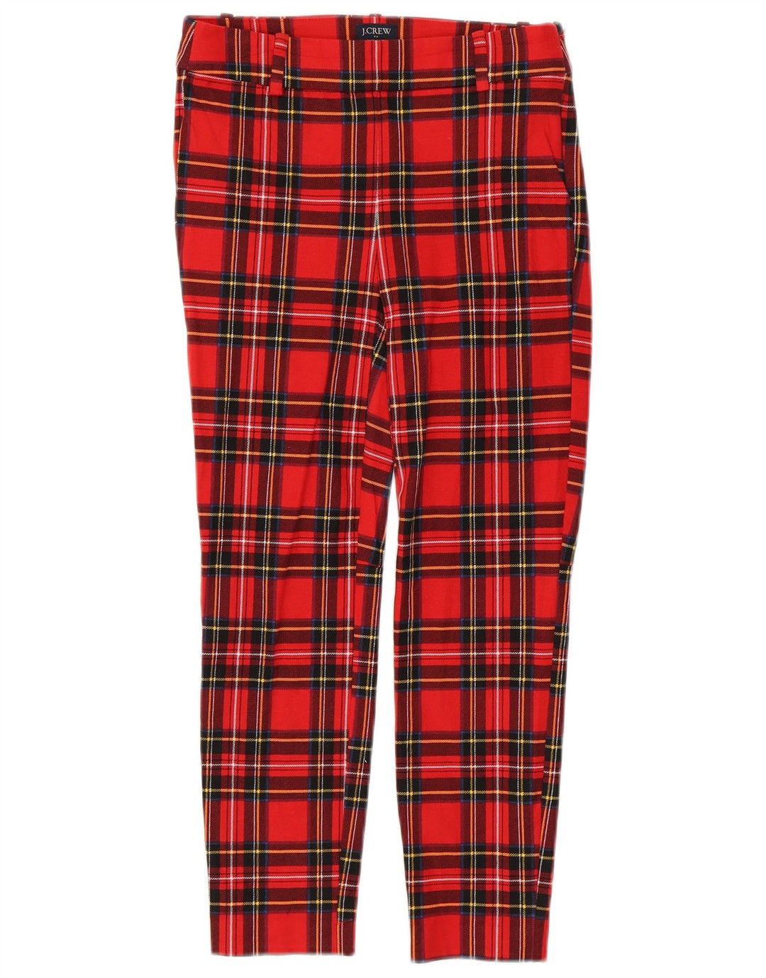 J. CREW Γυναικείο Winnie Slim Casual Παντελόνι US 00 2XS W26 L24 Red Check