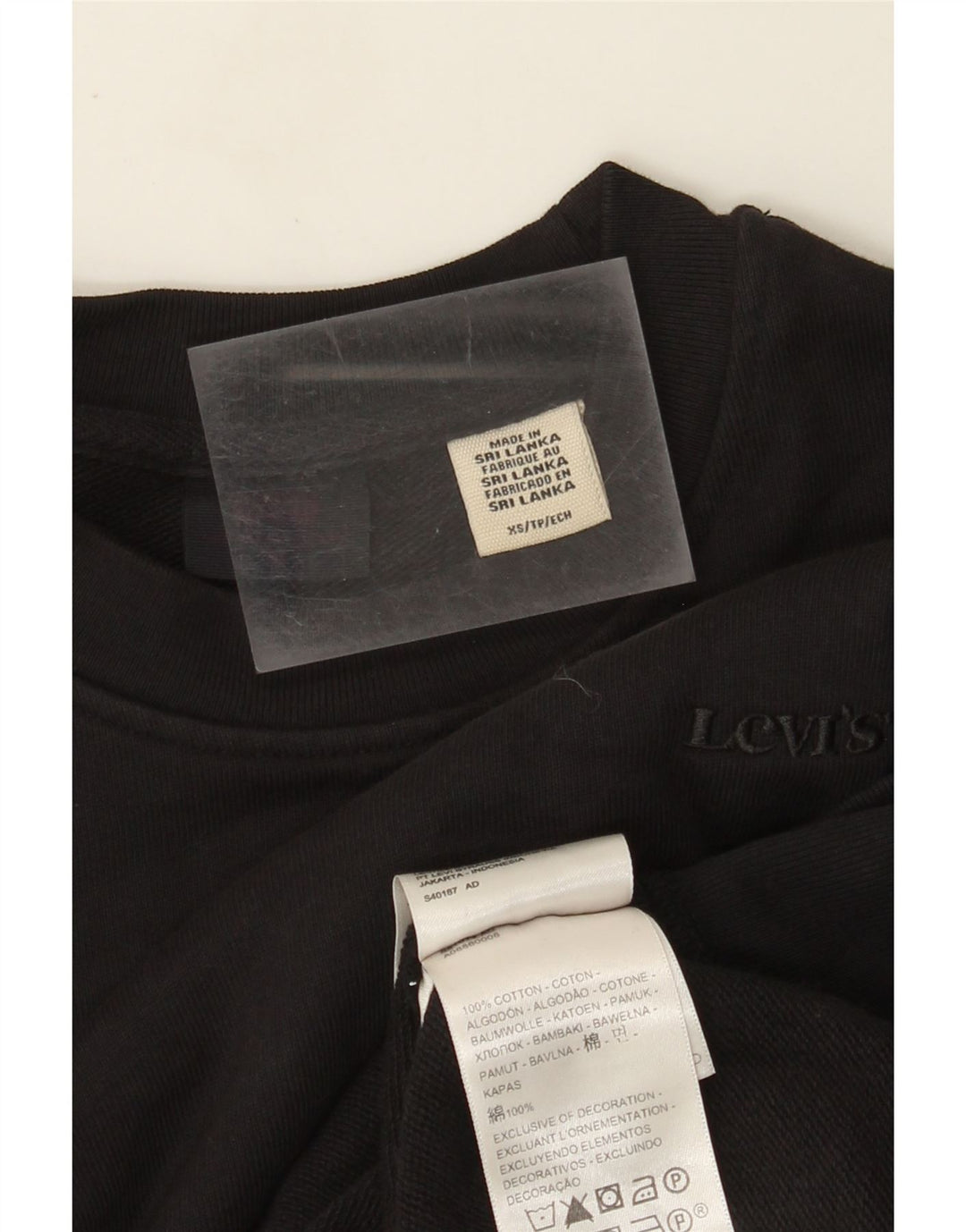 Γυναικείο φούτερ Levi's Oversized Jumper UK 6 XS Μαύρο βαμβακερό