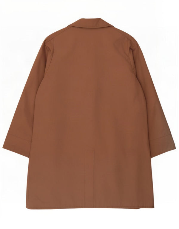Claude Havrey Γυναικείο παλτό UK 14 Large Brown Colorblock Πολυεστέρας