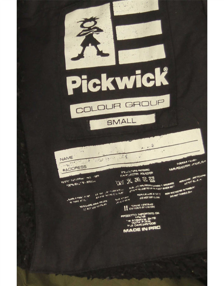 Pickwick γυναικείο μπουφάν με κουκούλα Parka UK 10 Small Green Colourblock