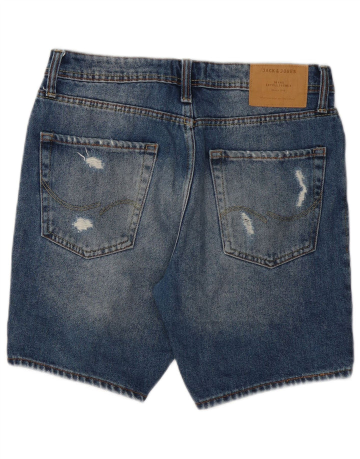 Jack & Jones Ανδρικό τζιν σορτς με κανονική εφαρμογή στενόχωρο μικρό W28 μπλε βαμβακερό