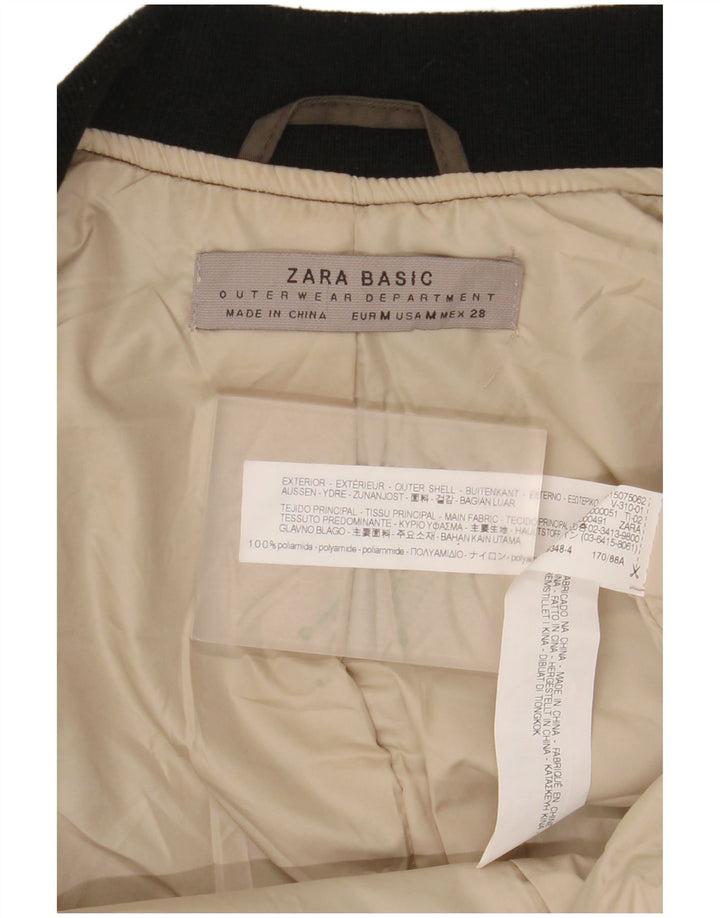 ZARA Γυναικείο μπουφάν μπουφάν UK 14 Medium Khaki Colourblock