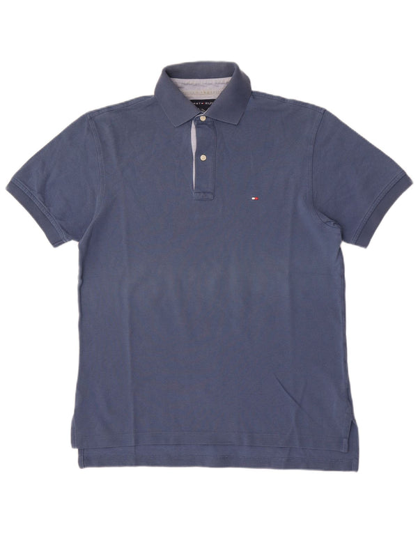 Tommy Hilfiger Ανδρικό πουκάμισο Polo Μικρό Navy Blue από βαμβάκι