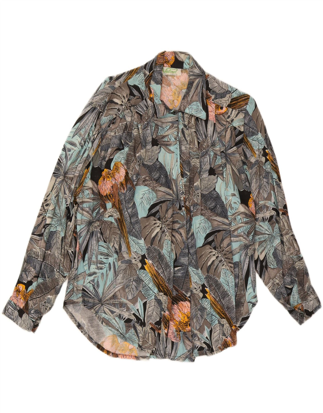 VELENO Γυναικείο πουκάμισο Μπλούζα UK 20 2XL Πολύχρωμο Floral Viscose