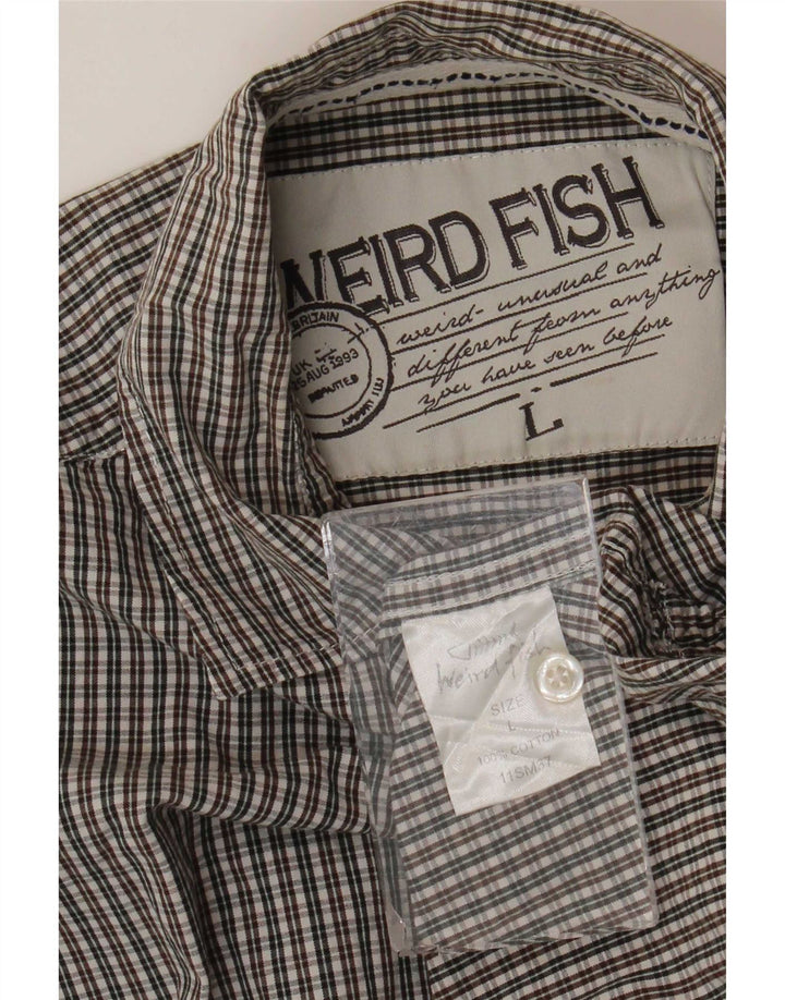 Ανδρικό πουκάμισο Weird Fish μεγάλο πολύχρωμο βαμβακερό Gingham