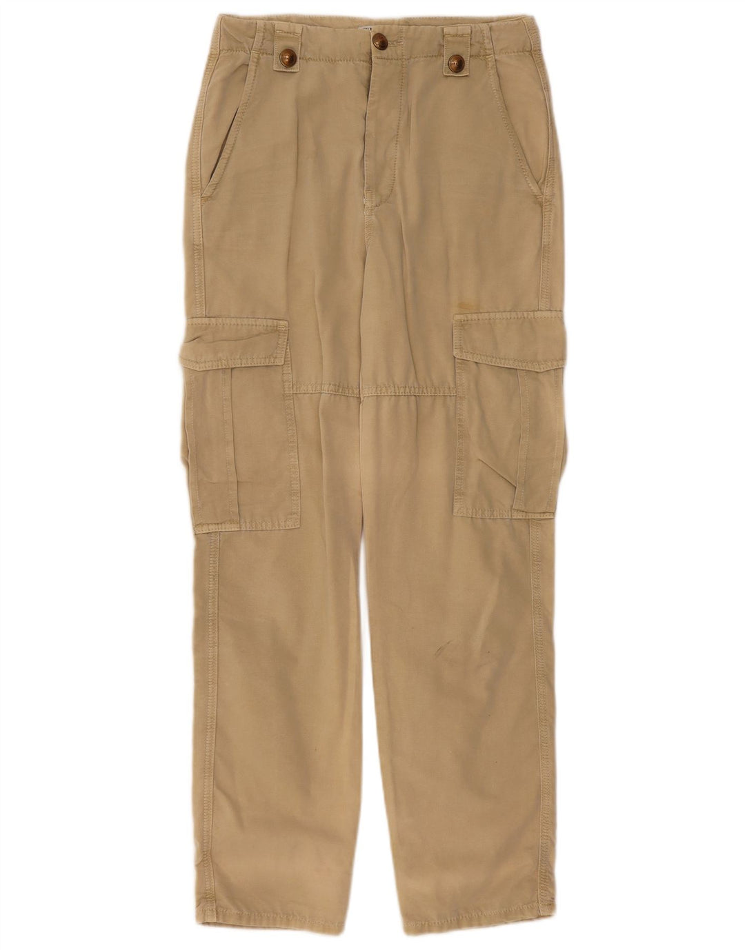 Zara Γυναικείο ίσιο παντελόνι Cargo Small W27 L30 Beige