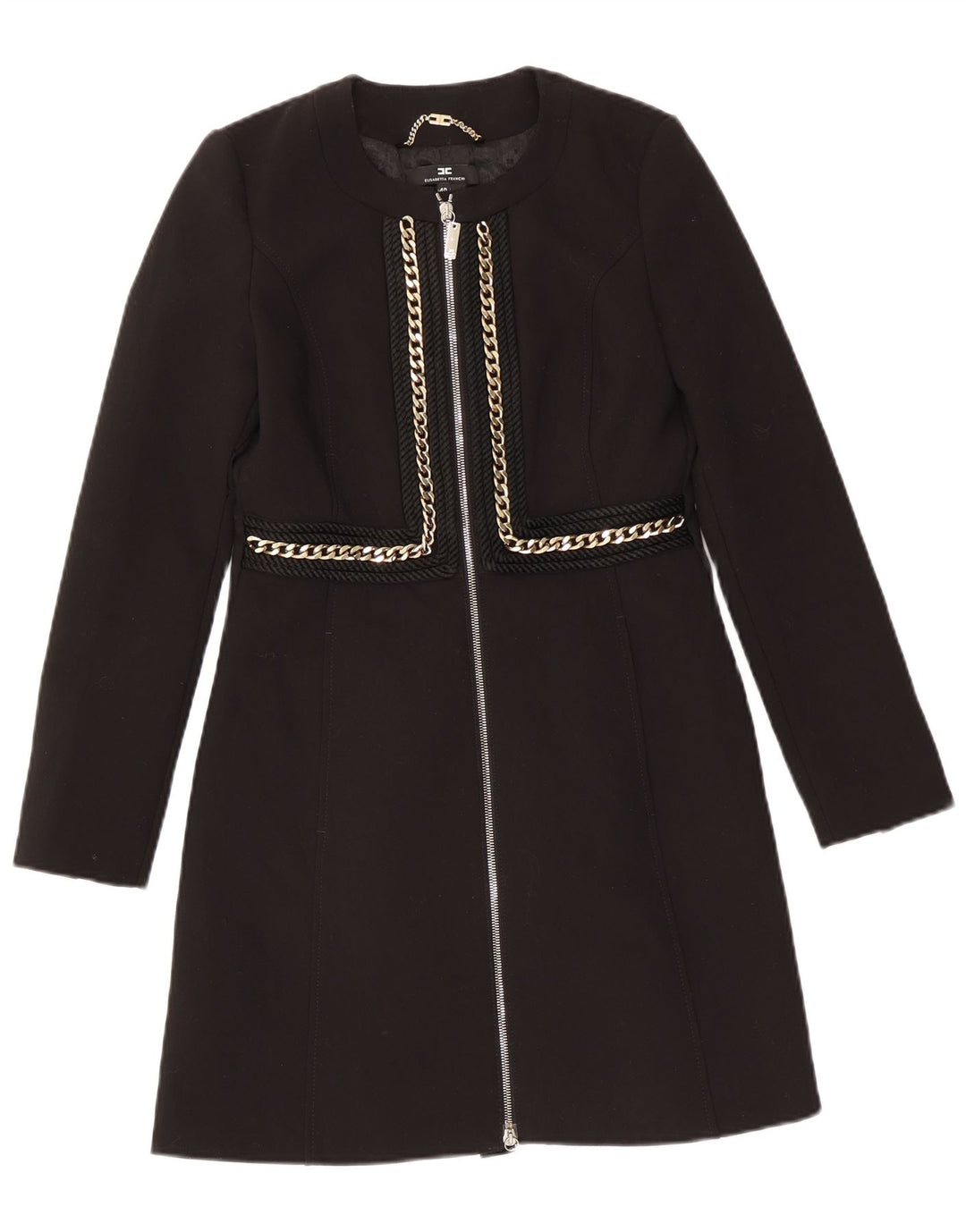 Γυναικείο παλτό Elisabetta Franchi IT 40 Small Black Polyester