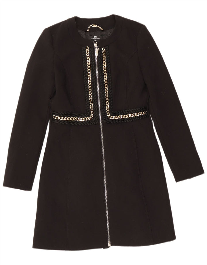 Γυναικείο παλτό Elisabetta Franchi IT 40 Small Black Polyester