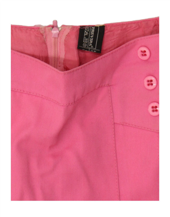 TREVIRA Womens Mini Skirt W24 XS Pink Polyester Vintage Trevira and Second-Hand Trevira from Messina Hembry 