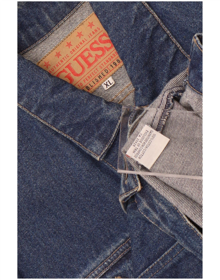 Guess Γυναικείο Τζιν Μπουφάν UK 18 XL Μπλε Βαμβακερό