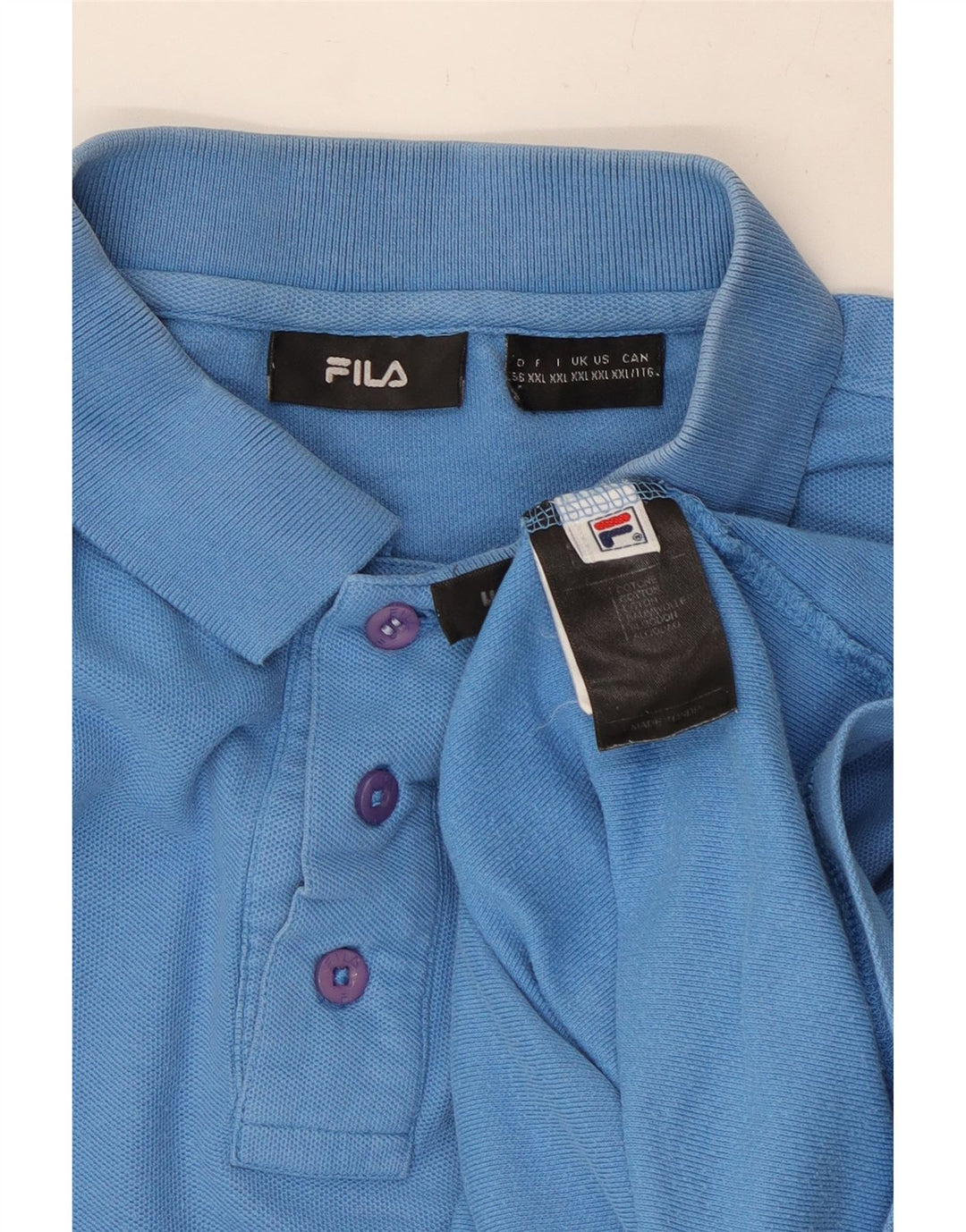 Ανδρικό μπλουζάκι πόλο FILA 2XL Μπλε βαμβακερό