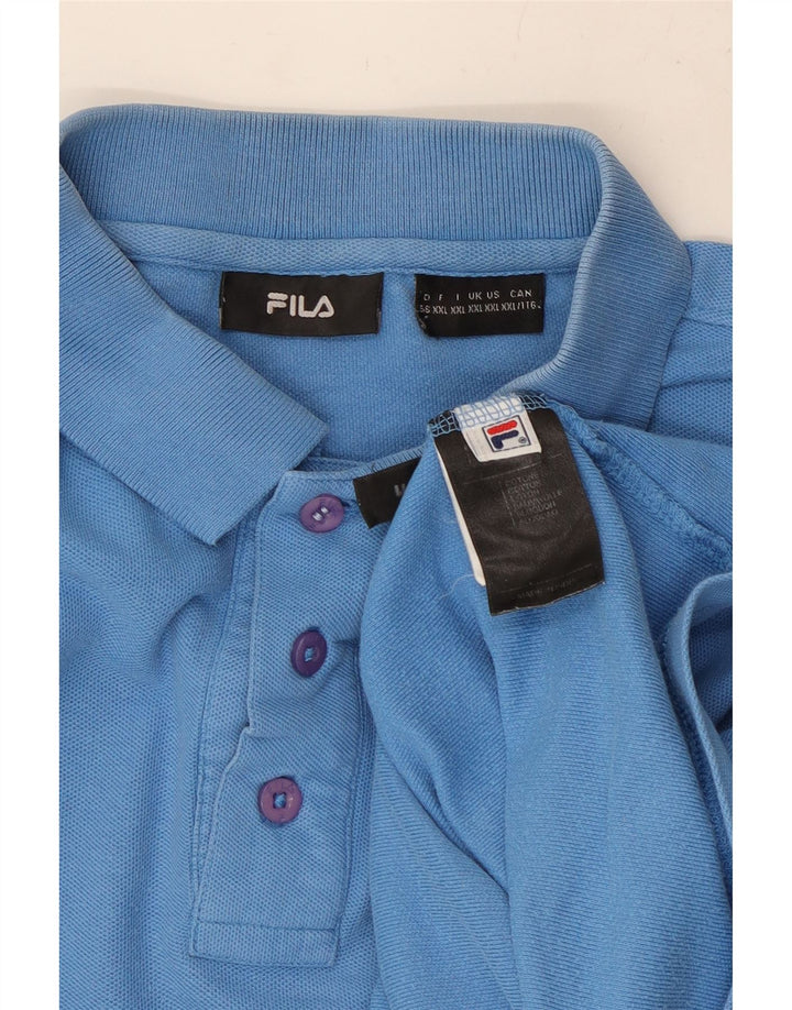 Ανδρικό μπλουζάκι πόλο FILA 2XL Μπλε βαμβακερό
