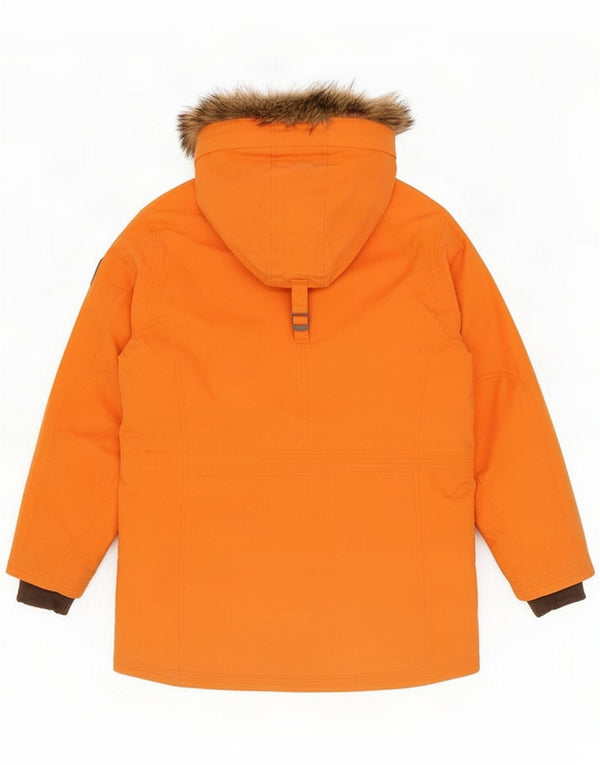 Timberland Ανδρικό μπουφάν Parka με κουκούλα UK 40 μεγάλο πορτοκαλί βαμβακερό