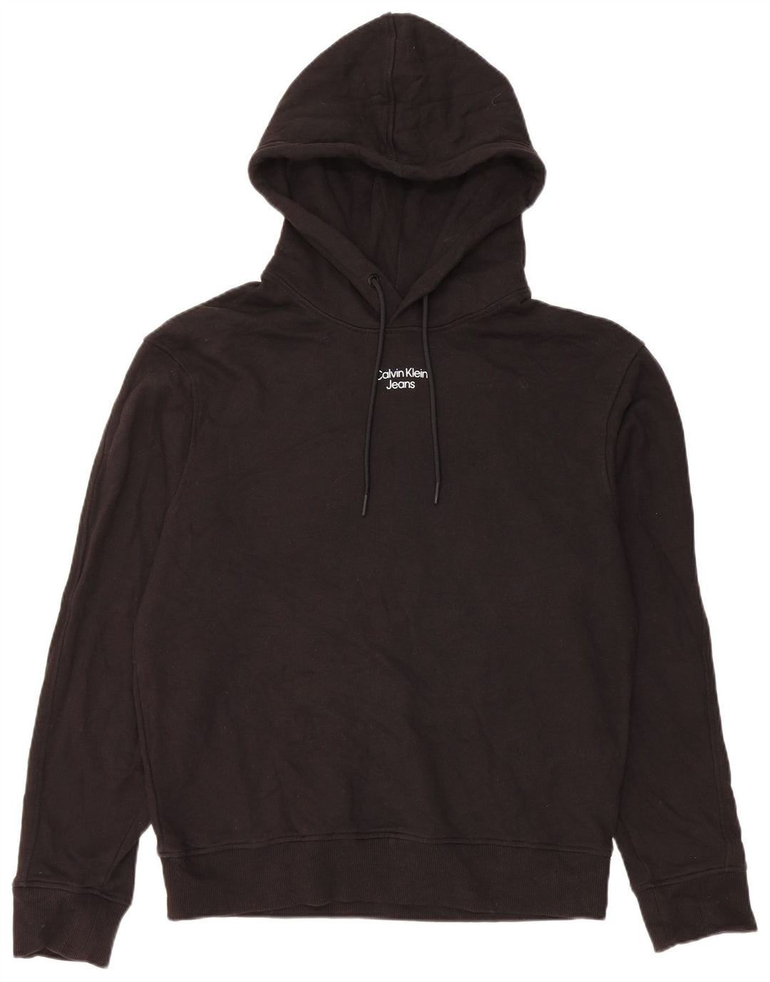 Calvin Klein Jeans Ανδρικό Hoodie Jumper Μεσαίο μαύρο βαμβακερό