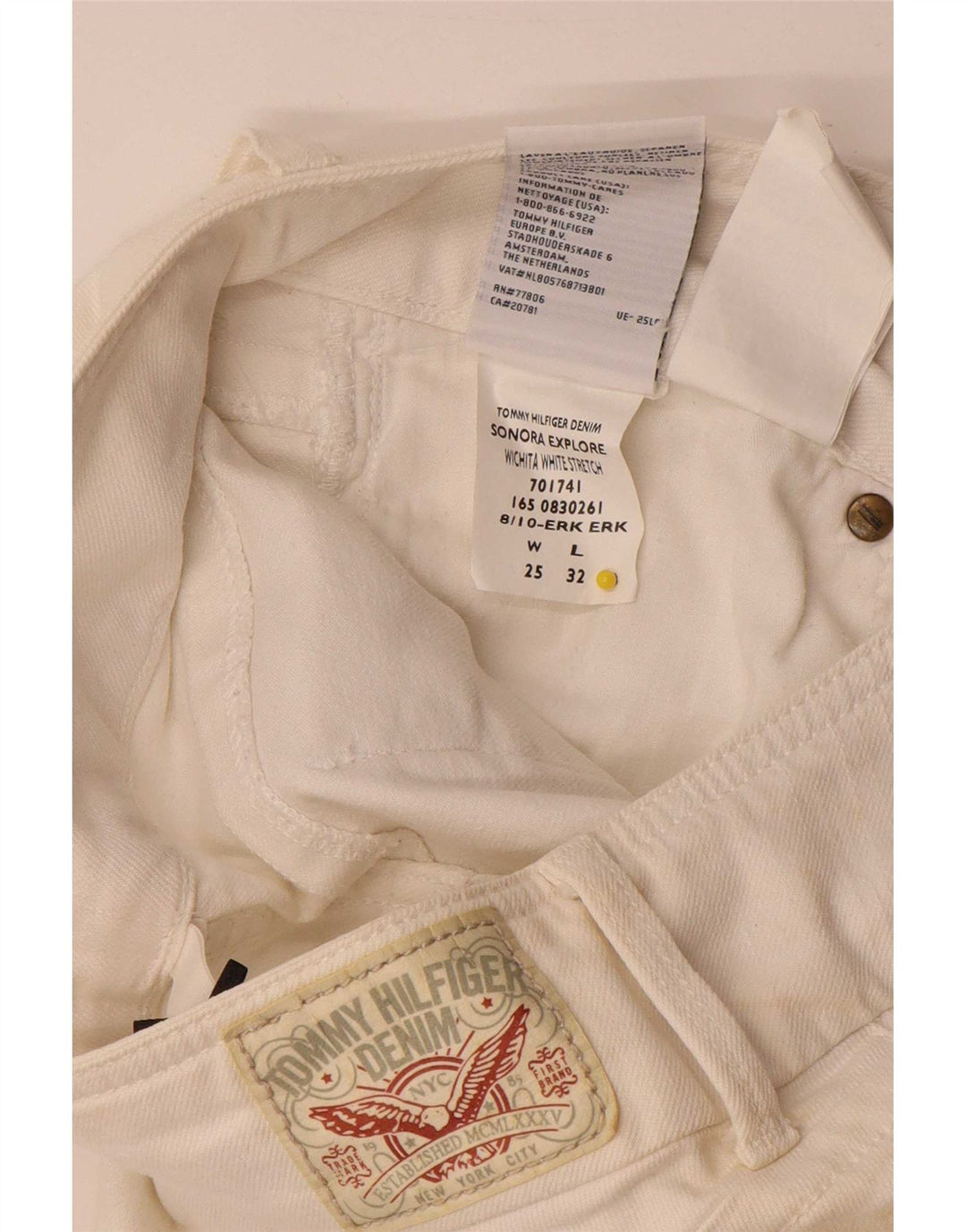 Tommy Hilfiger Γυναικείο Slim Jeans W25 L32 Λευκό βαμβακερό