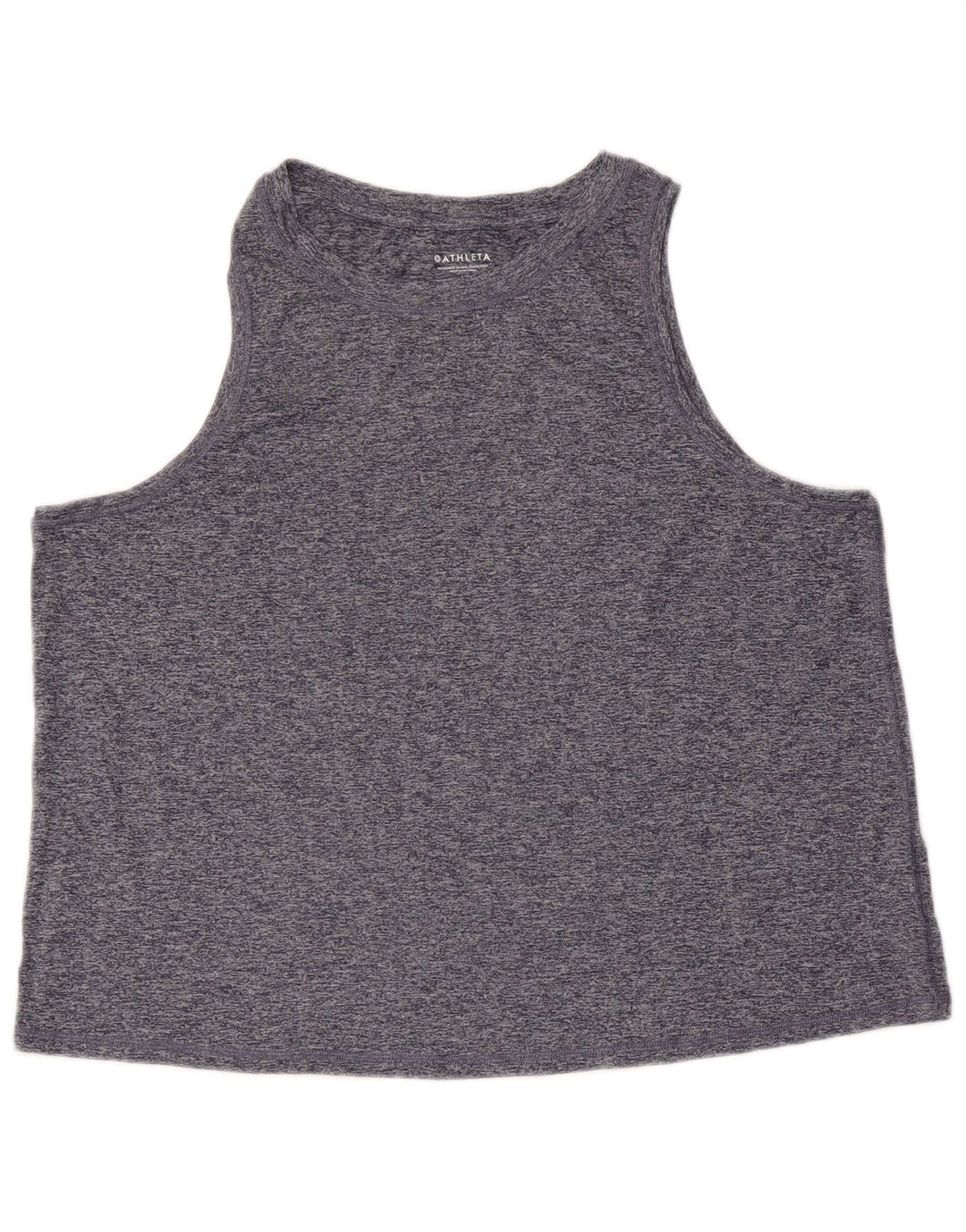 ATHLETA Γυναικείο Crop Γιλέκο UK 18 XL Navy Blue Flecked Polyester