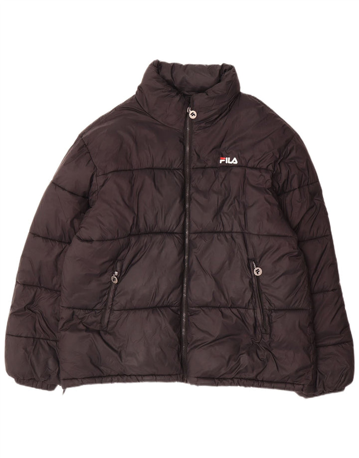 Fila Ανδρικό μπουφάν UK 44 2XL Μαύρο Πολυεστέρας