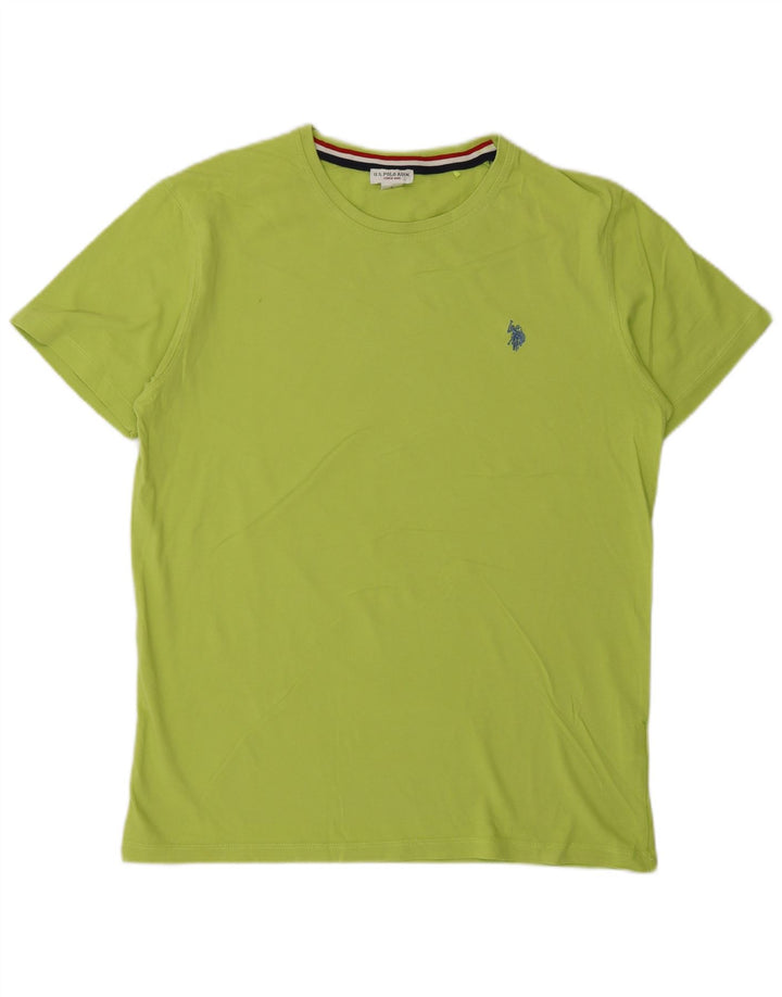 US POLO ASSN. Γυναικείο T-Shirt Top UK 16 μεγάλο πράσινο βαμβακερό