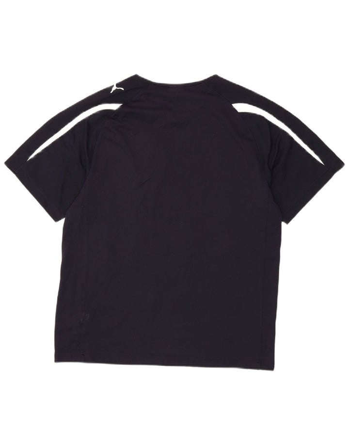 Ανδρικό γραφικό T-Shirt PUMA Top Medium Navy Blue Colorblock Πολυεστέρας