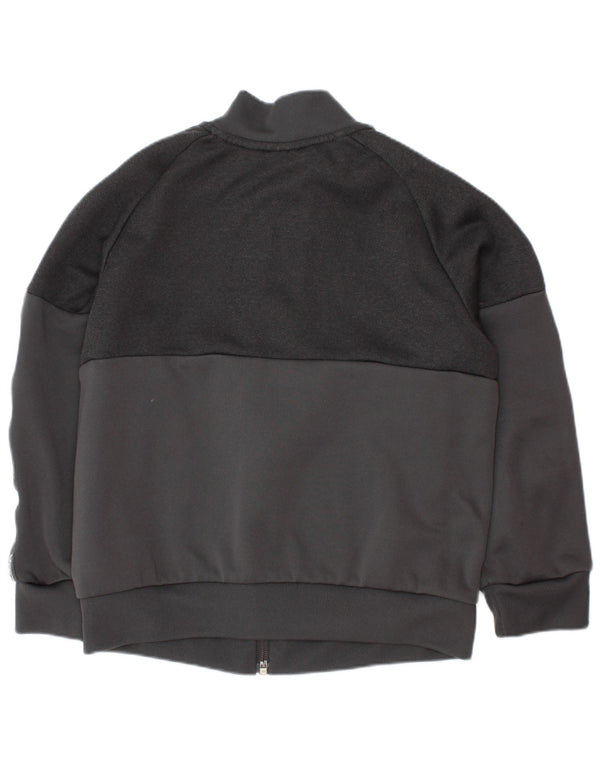 ADIDAS Boys Graphic αθλητική φόρμα Top Jacket 6-7 Years Grey Polyester