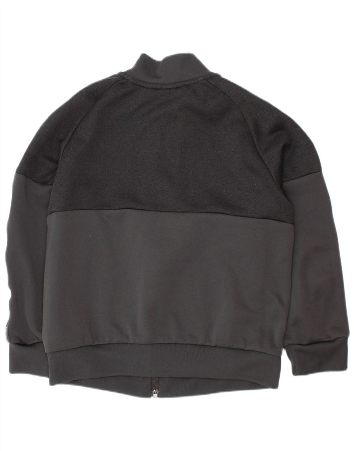 ADIDAS Boys Graphic αθλητική φόρμα Top Jacket 6-7 Years Grey Polyester