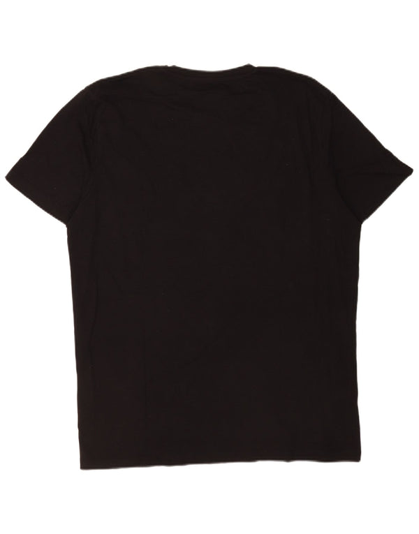 Jack & Jones Ανδρικό γραφικό T-Shirt Top XL Μαύρο βαμβακερό