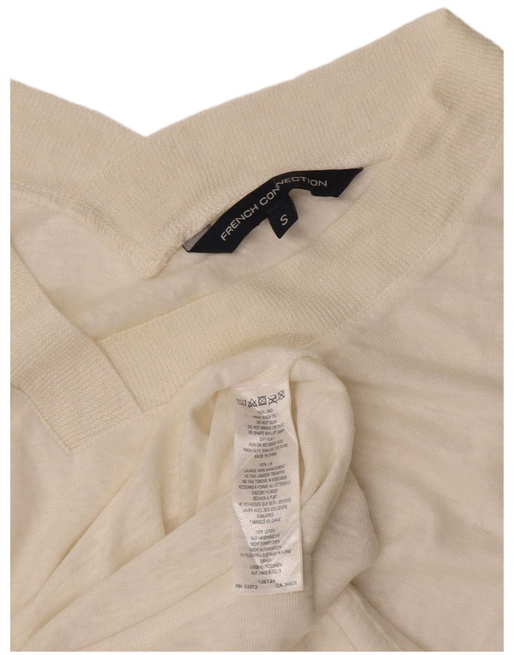 Γυναικείο T-Shirt French Connection Top UK 10 Small Off White